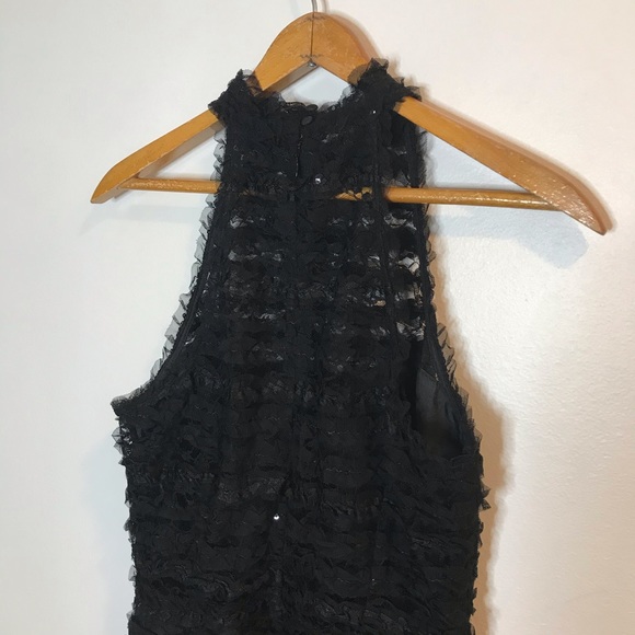 NEW BB Dakota Surrey Black Sequin Ruffle Dress XS - Picture 6 of 9